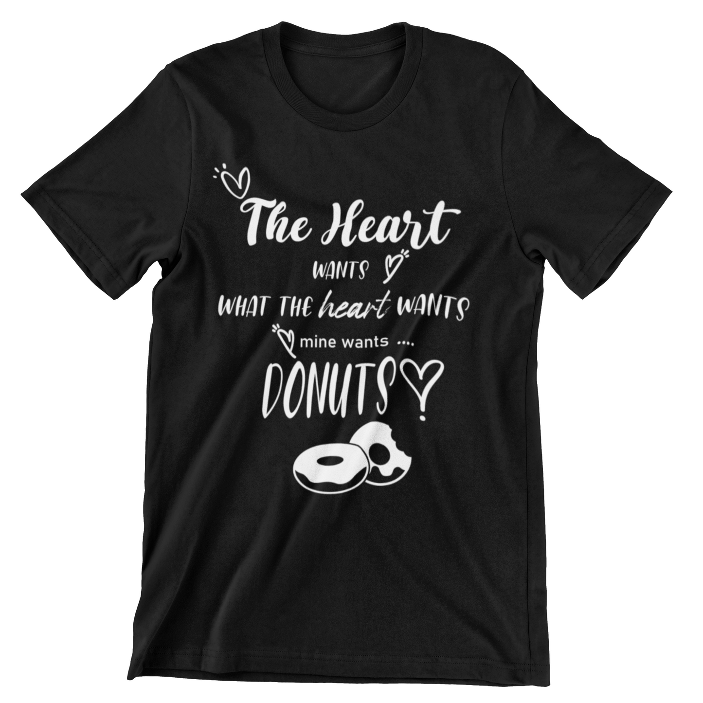 Heart Wants Donuts Crew Neck T-Shirt