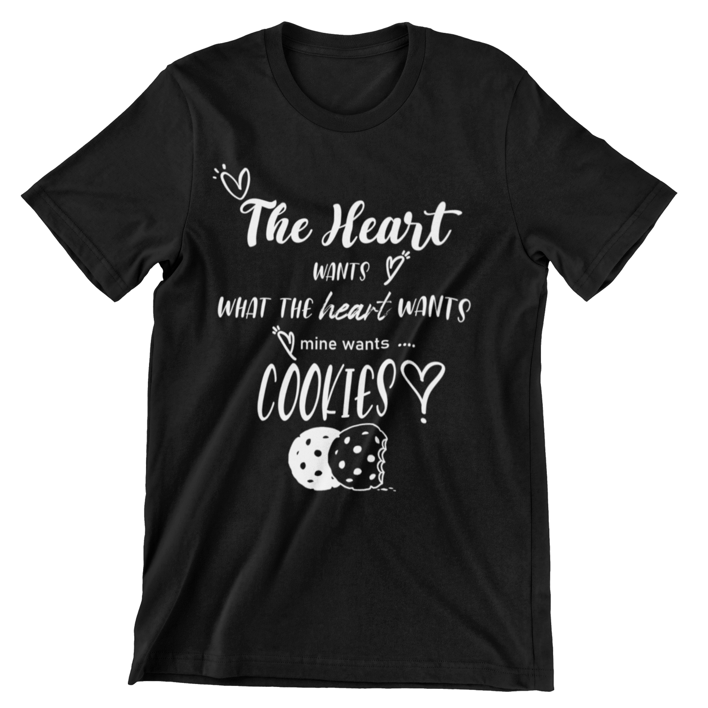 Heart Wants Cookies Crew Neck T-Shirt