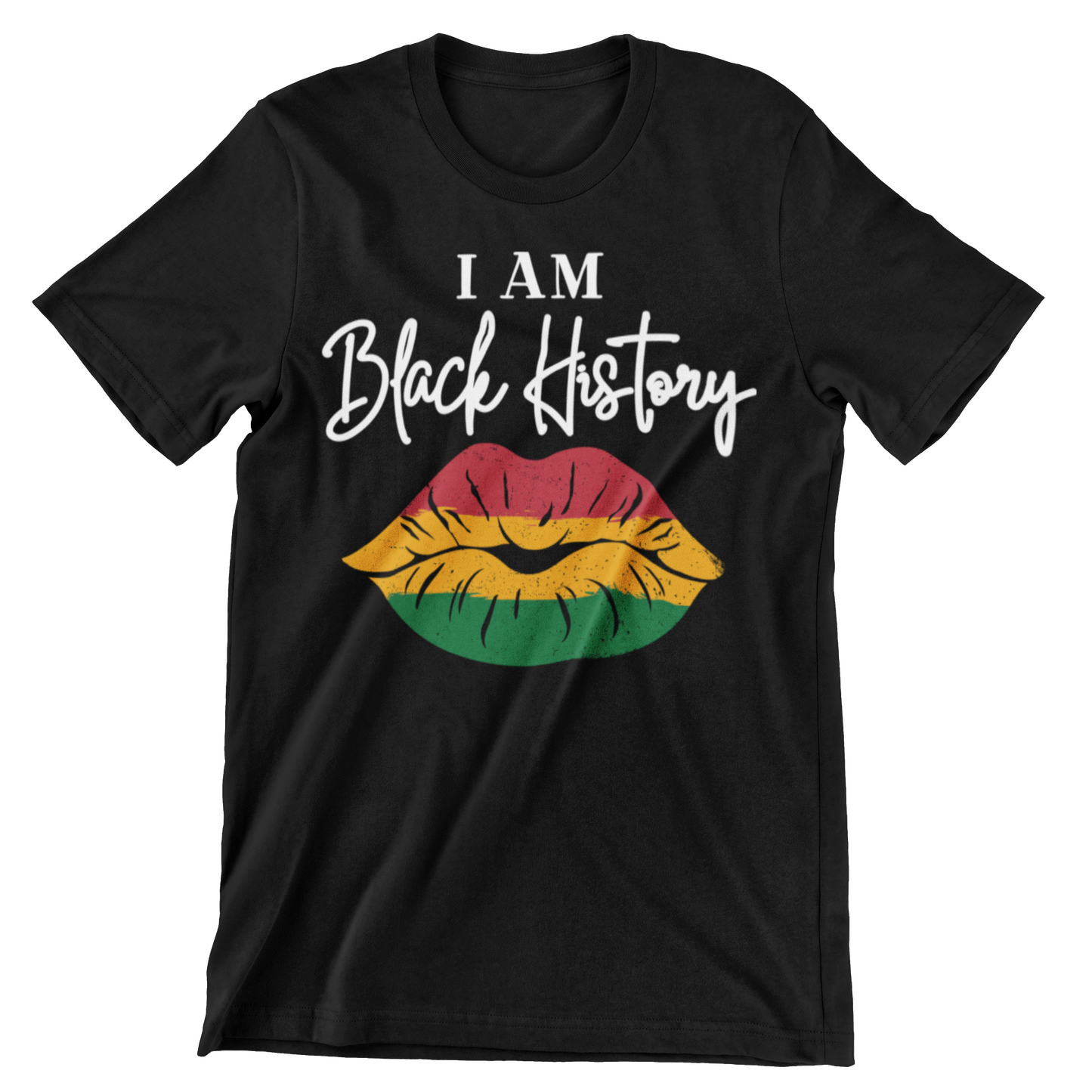 I Am Black History Kiss Crew Neck T-Shirt