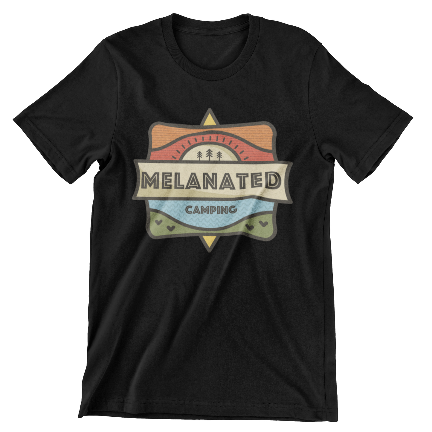 Melanated Camping Logo Crew Neck T-Shirt