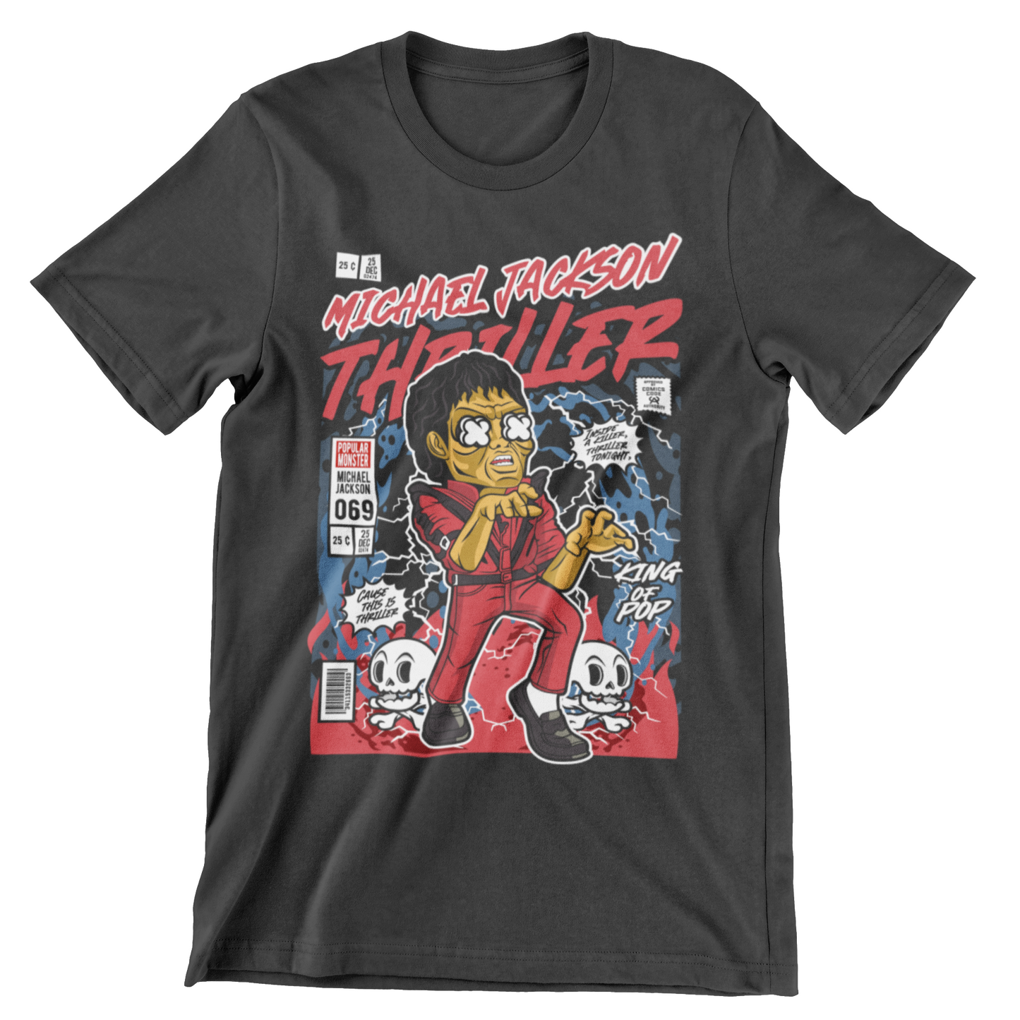 MJ Thriller Comic Crew Neck T-Shirt
