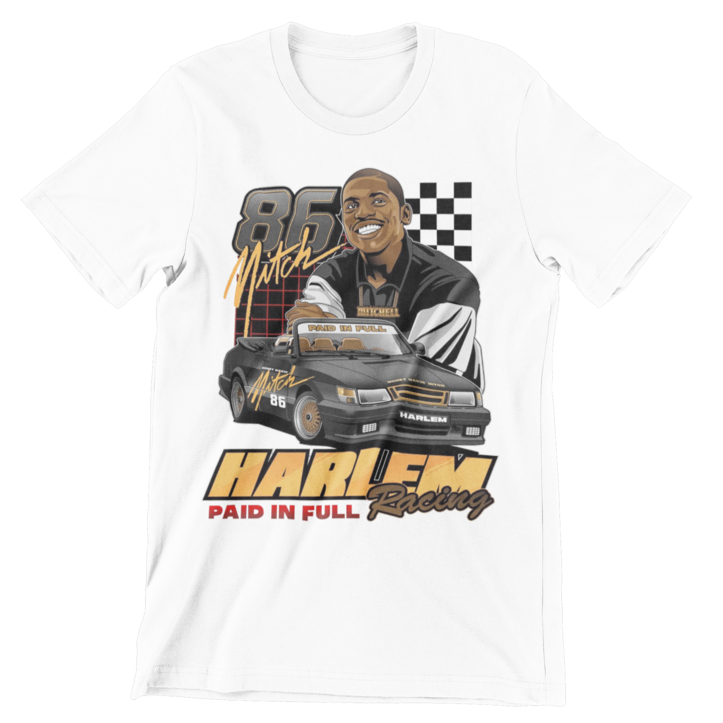Harlem Racing Crew Neck T-shirt (mitch car)
