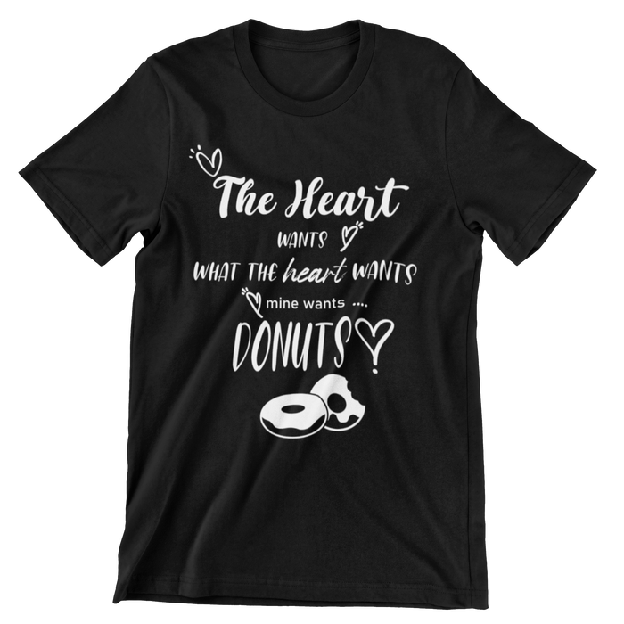 Heart Wants Donuts Crew Neck T-Shirt