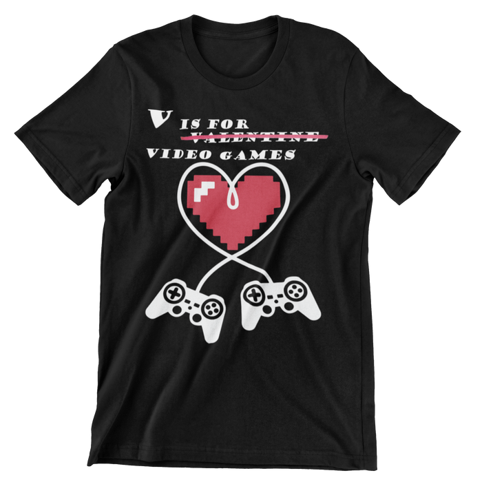 V is for Video Game Crew Neck T-Shirt