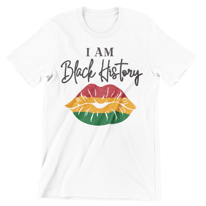 I Am Black History Kiss Crew Neck T-Shirt