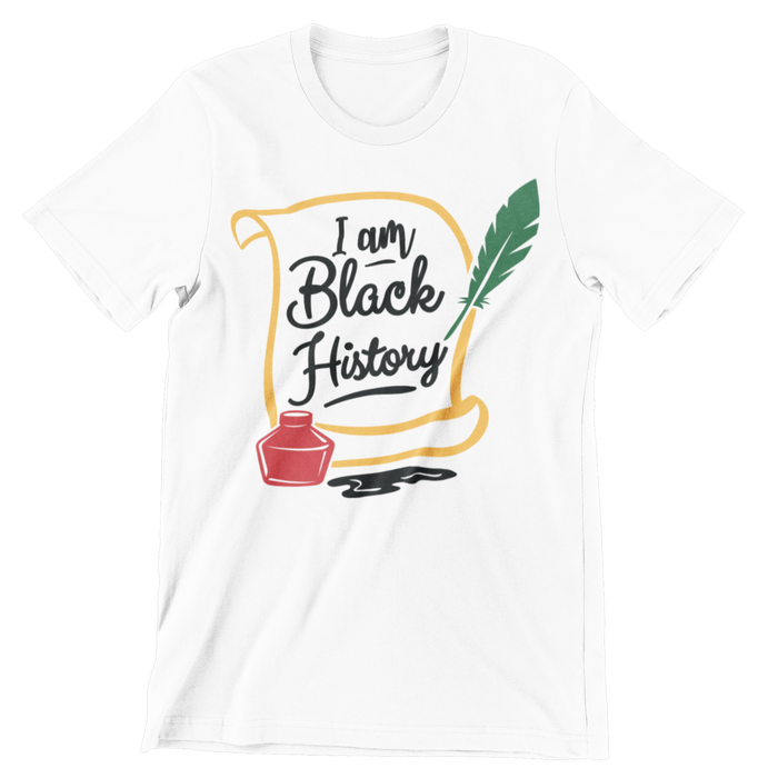 I Am Black History Letter Crew Neck T-Shirt