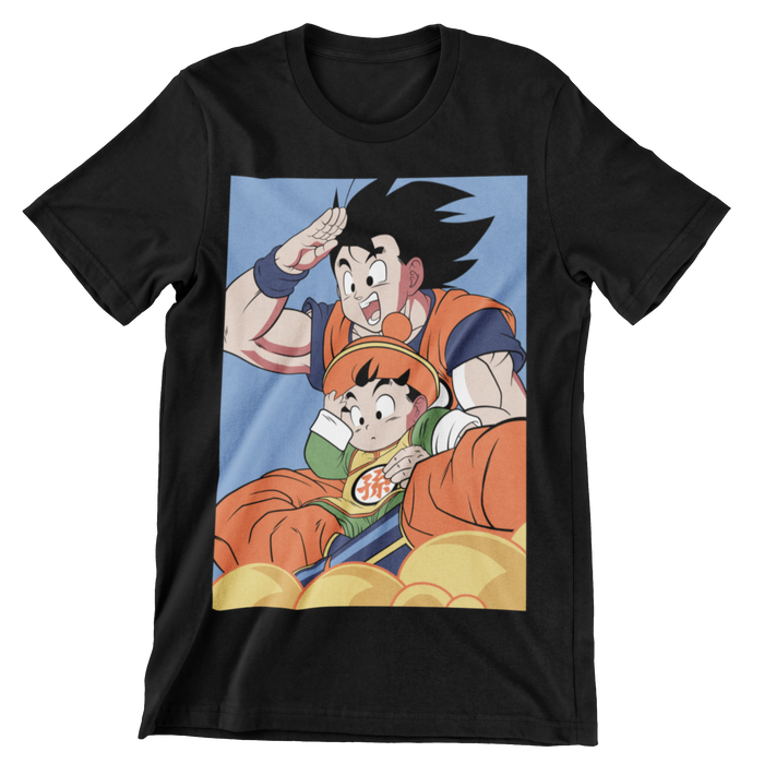Son Goku and Gohan Crew Neck T-Shirt
